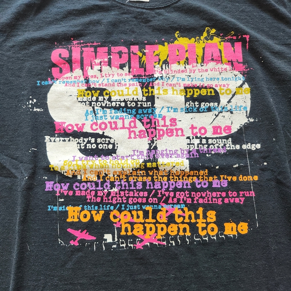 Y2k Simple Plan Untitled Band Tshirt View 3